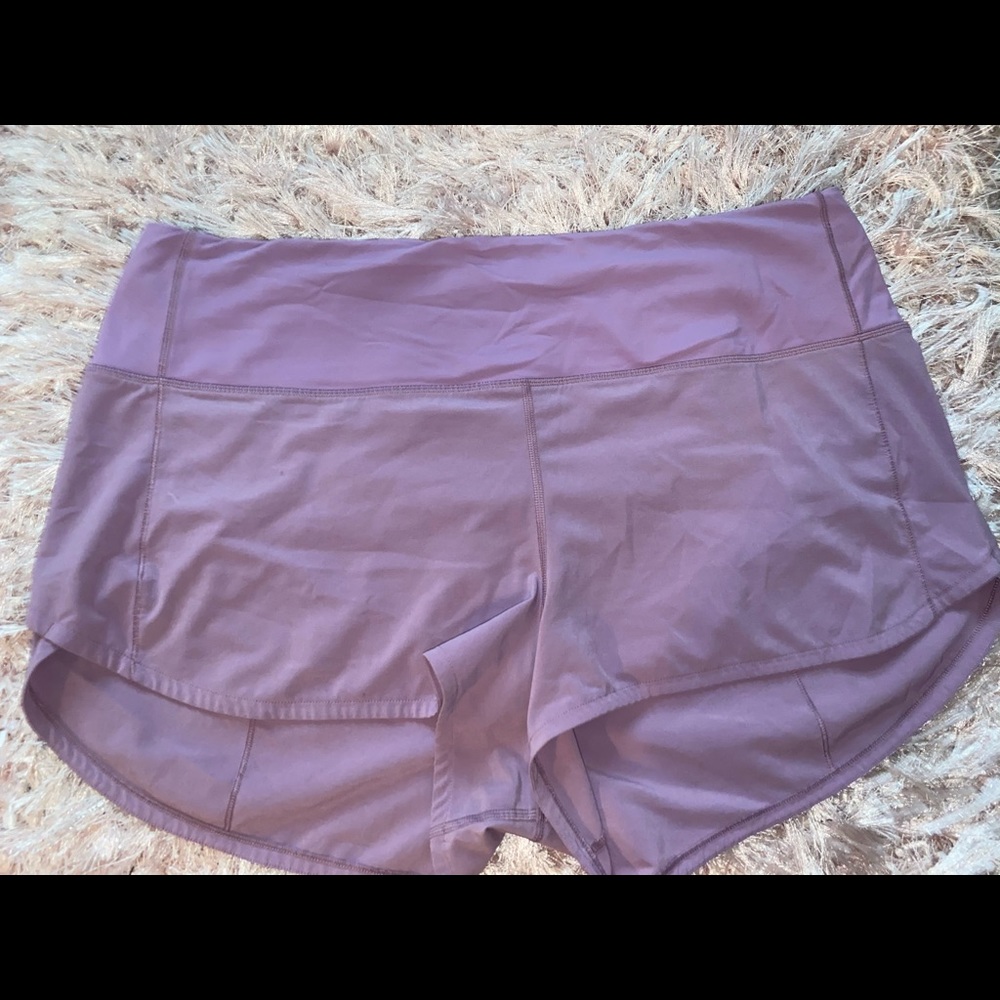 Lululemon high rise speed up shorts 14